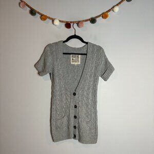 Y2K Ruehl Vintage cable knit cardigan tunic sweater